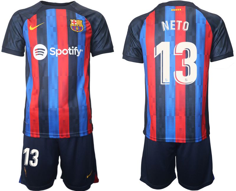Men 2022-2023 Club Barcelona home blue #13 Soccer Jersey->barcelona jersey->Soccer Club Jersey